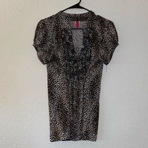 Cheetah Print Blouse